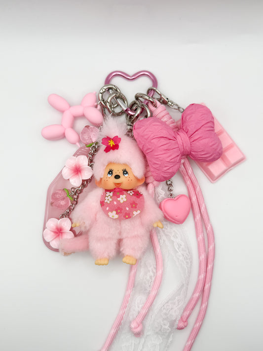 Pink - Mini Monchhchi Plush Vinyl Face